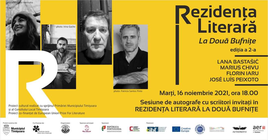 Lana Bastašić, José Luís Peixoto, Marius Chivu și Florin Iaru se întâlnesc cu cititorii din Timișoara