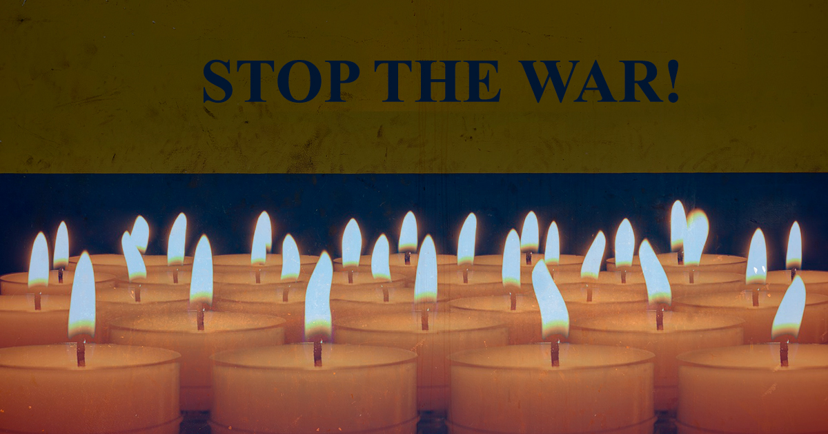 400 de lumânări vor fi aprinse în seara asta în fața Teatrului Național din Timișoara, cu mesajul STOP THE WAR!