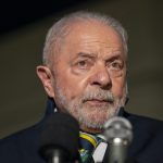 Brazil President Luiz Inácio Lula da Silva speaks to reporters
