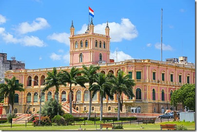 Presidential Palace in Asuncion, Paraguay. It serves as a workplace for the President and the government of Paraguay.