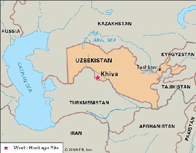 Uzbekistan-map