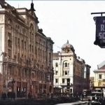 Piata Sf. Gheorghe, foto colorizata 1935