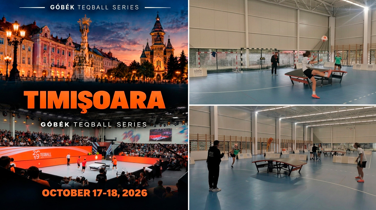 Imagini de la Góbék Teqball Series Timișoara, competiție internațională găzduită în sala UPT