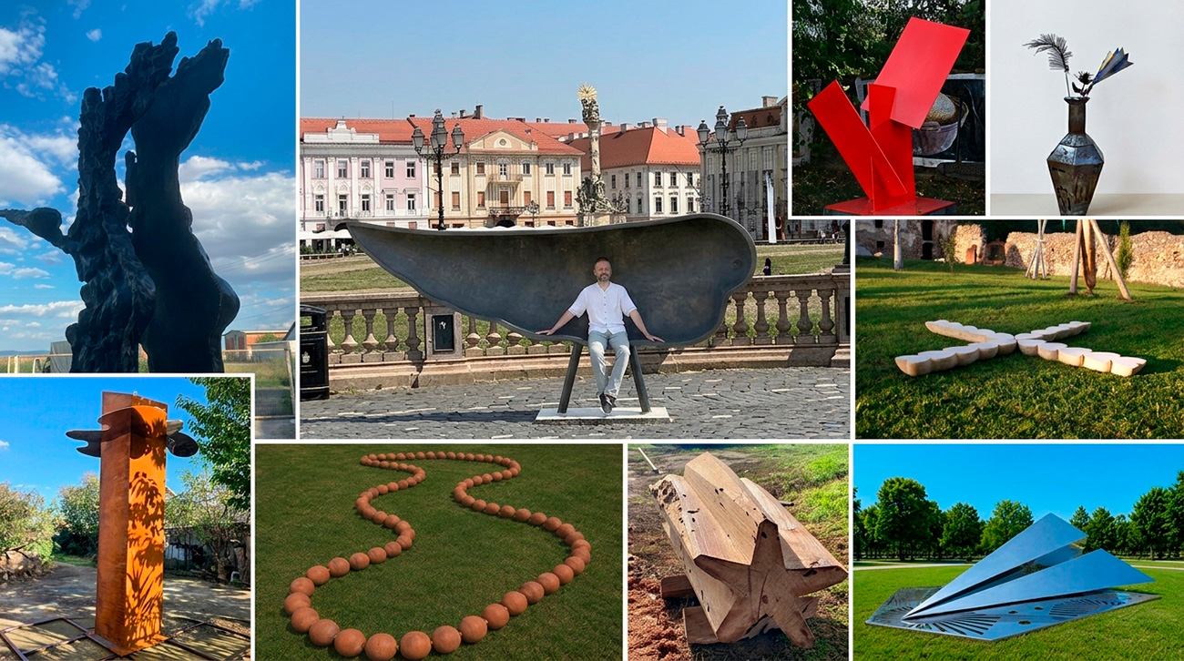 Sculptura câştigătoare Refugiu de Virgil Scripcariu la Premiul Peter Jecza din Timișoara